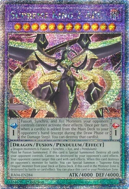 Supreme King Z-ARC [RA04-EN284] Quarter Century Secret Rare | Jomio and Rueliete's Cards and Comics