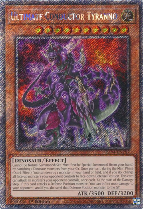 Ultimate Conductor Tyranno [RA04-EN287] Platinum Secret Rare | Jomio and Rueliete's Cards and Comics