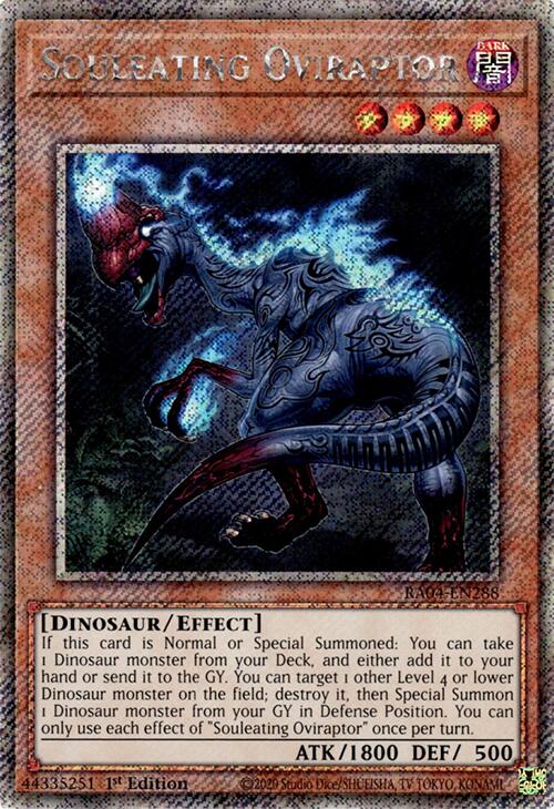 Souleating Oviraptor [RA04-EN288] Platinum Secret Rare | Jomio and Rueliete's Cards and Comics