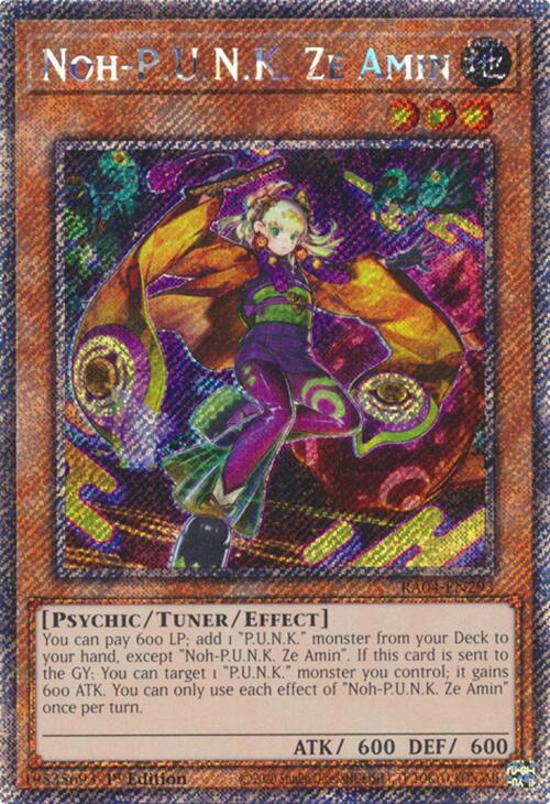 Noh-P.U.N.K. Ze Amin [RA04-EN293] Platinum Secret Rare | Jomio and Rueliete's Cards and Comics