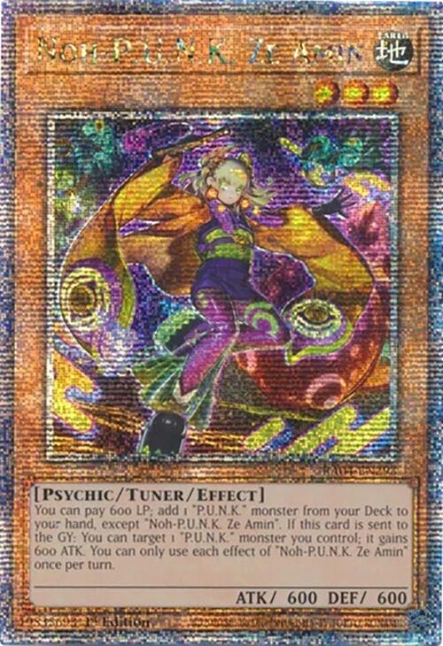 Noh-P.U.N.K. Ze Amin [RA04-EN293] Quarter Century Secret Rare | Jomio and Rueliete's Cards and Comics