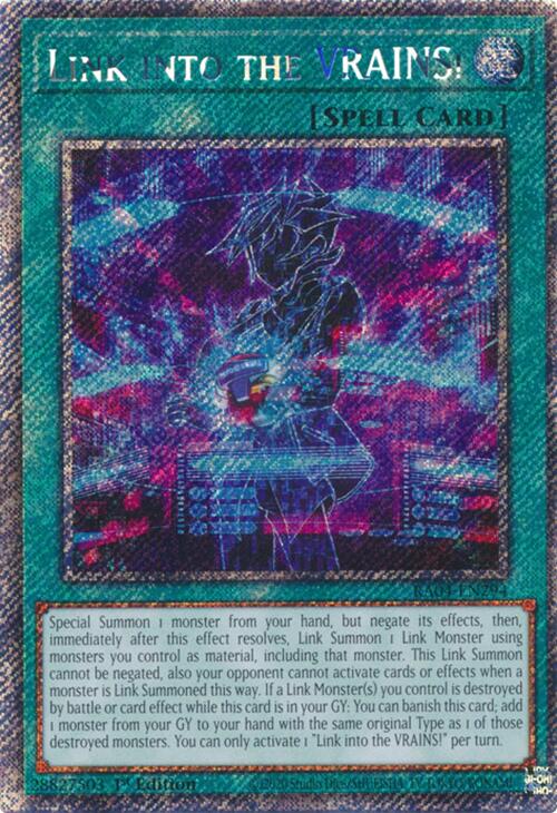 Link into the VRAINS! [RA04-EN294] Platinum Secret Rare | Jomio and Rueliete's Cards and Comics