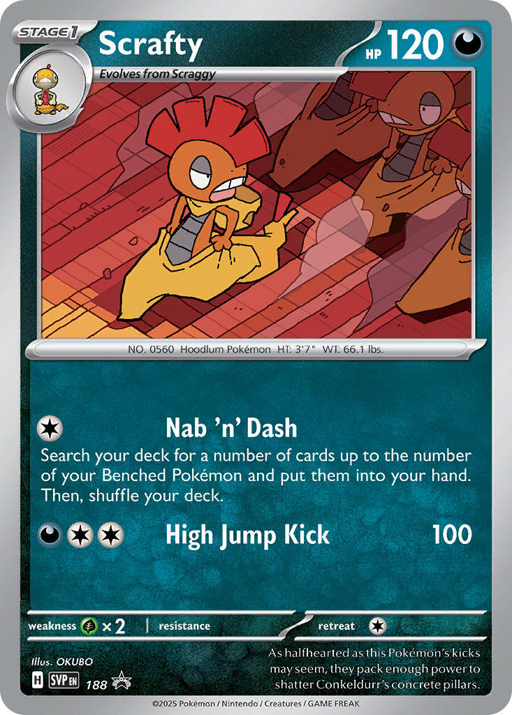 Scrafty (188) [Scarlet & Violet: Black Star Promos] | Jomio and Rueliete's Cards and Comics