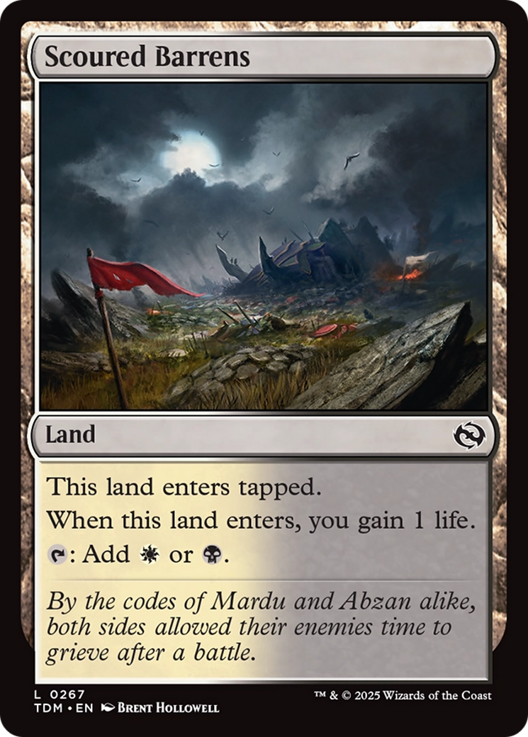 Scoured Barrens [Tarkir: Dragonstorm] | Jomio and Rueliete's Cards and Comics