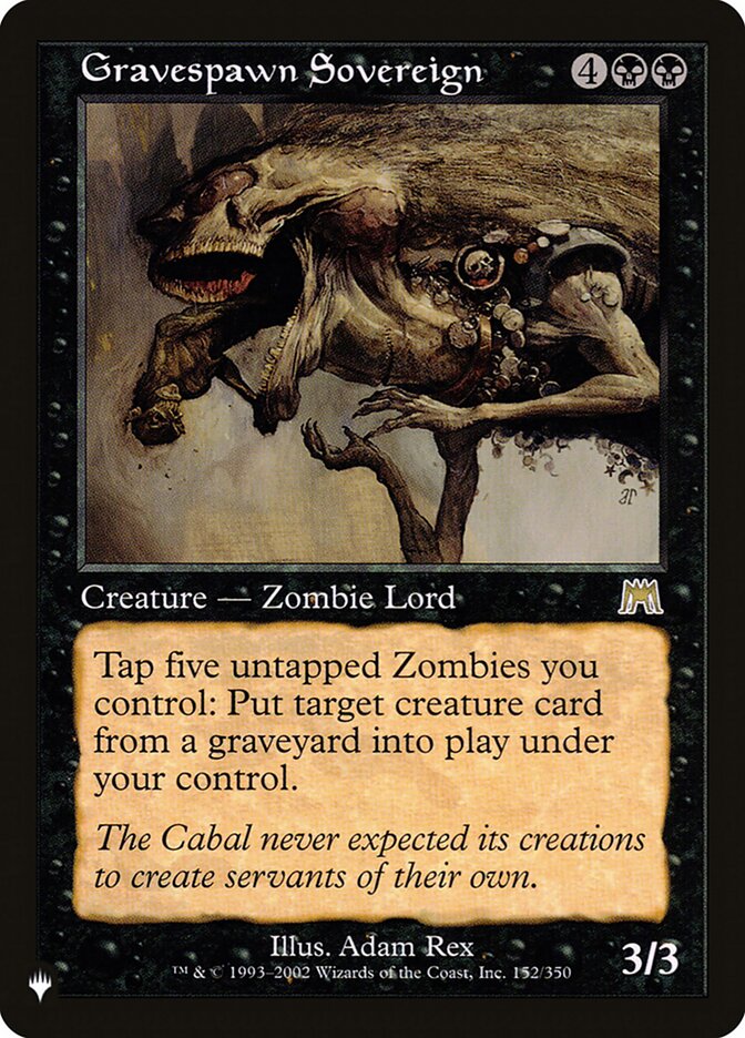 Gravespawn Sovereign [The List] | Jomio and Rueliete's Cards and Comics
