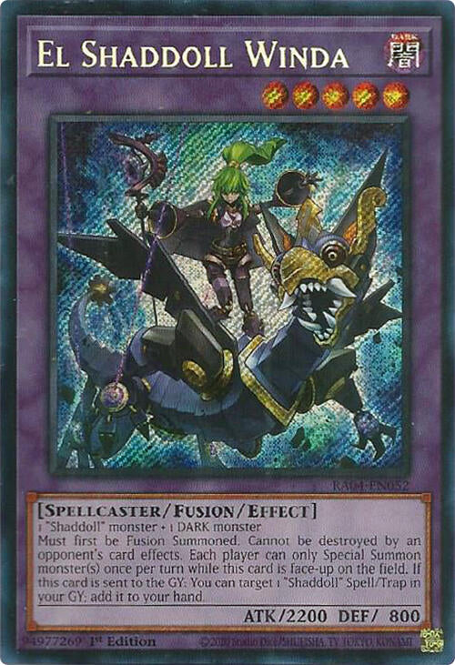 El Shaddoll Winda [RA04-EN052] Secret Rare | Jomio and Rueliete's Cards and Comics