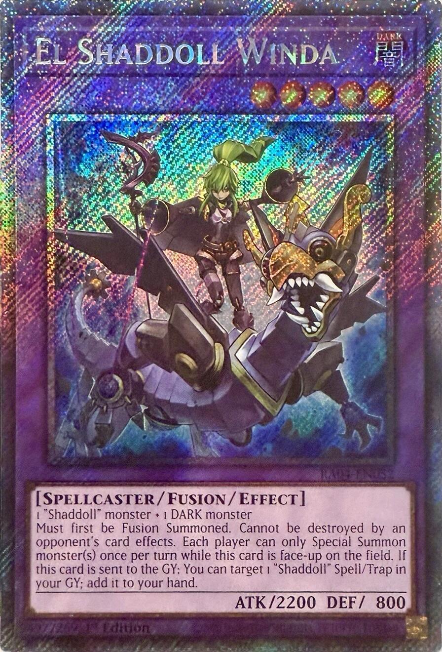 El Shaddoll Winda [RA04-EN052] Platinum Secret Rare | Jomio and Rueliete's Cards and Comics