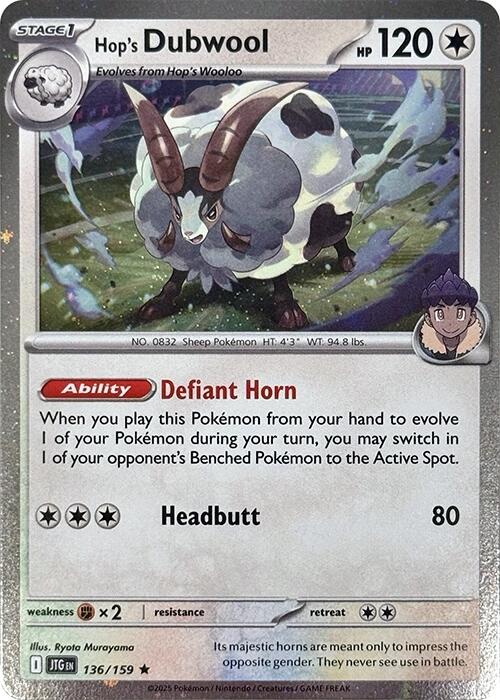 Hop's Dubwool (136/159) (Cosmos Holo) [Scarlet & Violet: Journey Together] | Jomio and Rueliete's Cards and Comics