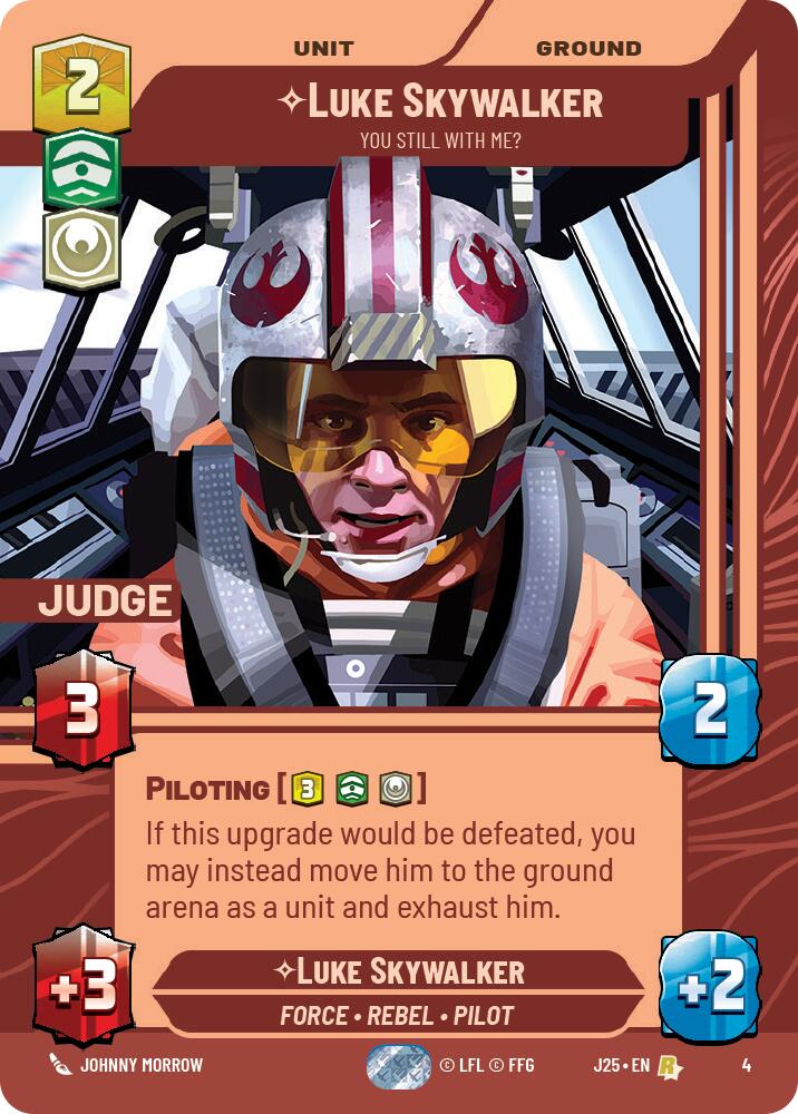 Luke Skywalker - You Still With Me? (4) (4) [Judge Promos] | Jomio and Rueliete's Cards and Comics