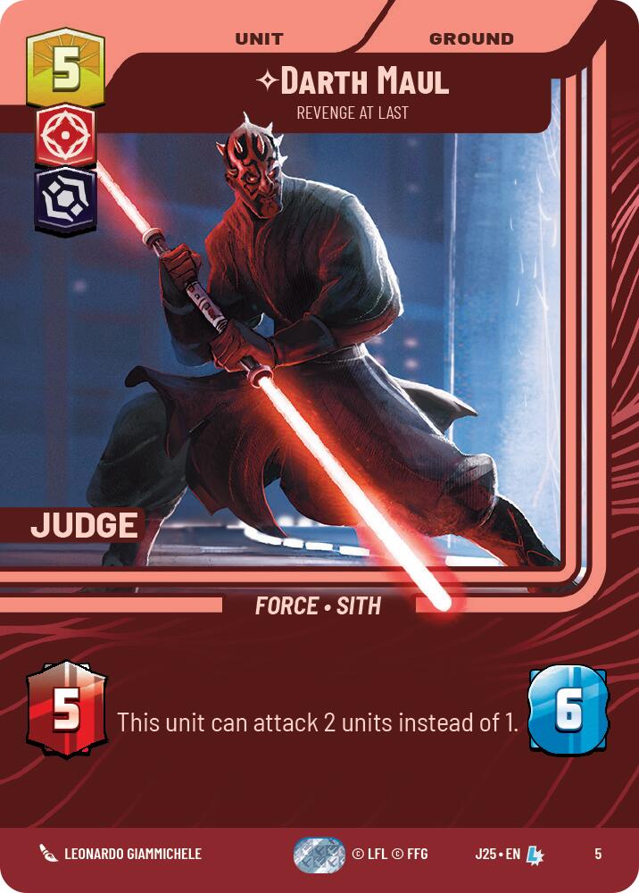 Darth Maul - Revenge at Last (5) (5) [Judge Promos] | Jomio and Rueliete's Cards and Comics