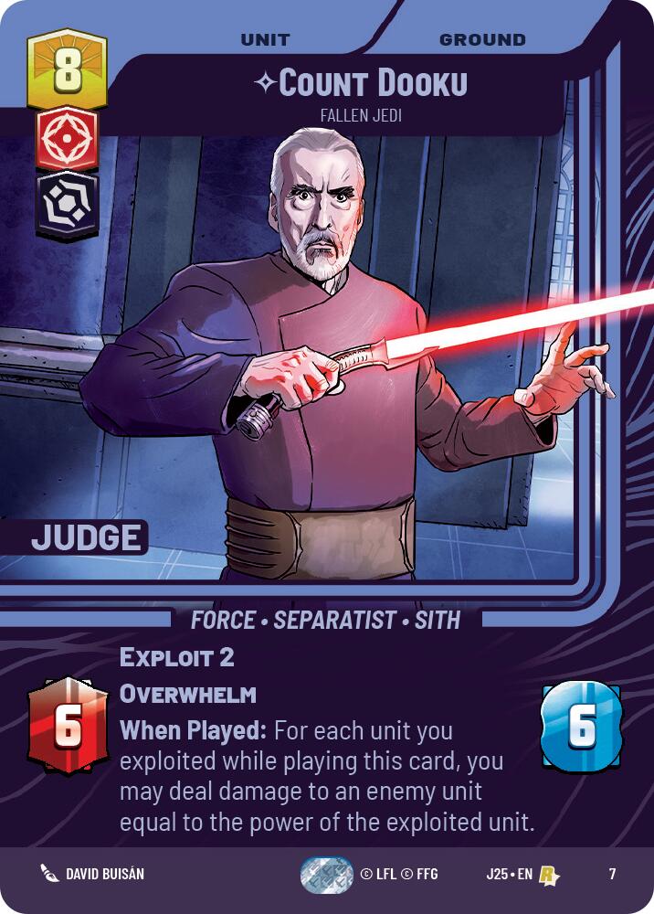 Count Dooku - Fallen Jedi (7) (7) [Judge Promos] | Jomio and Rueliete's Cards and Comics