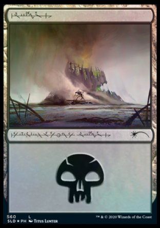 Swamp (Phyrexian) (560) [Secret Lair Drop Promos] | Jomio and Rueliete's Cards and Comics