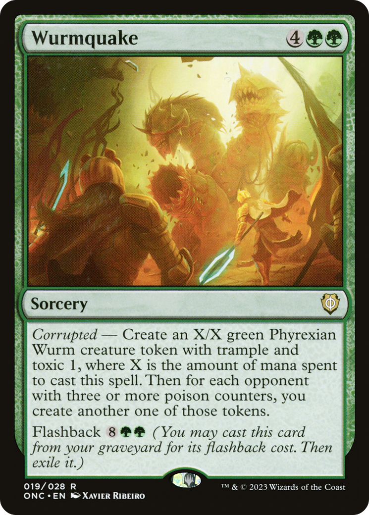 Wurmquake [Phyrexia: All Will Be One Commander] | Jomio and Rueliete's Cards and Comics