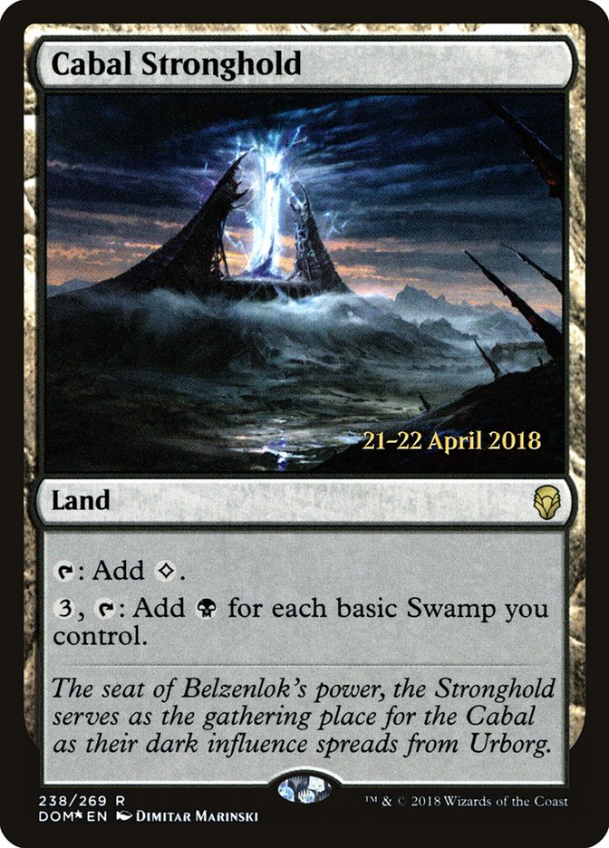 Cabal Stronghold [Dominaria Prerelease Promos] | Jomio and Rueliete's Cards and Comics