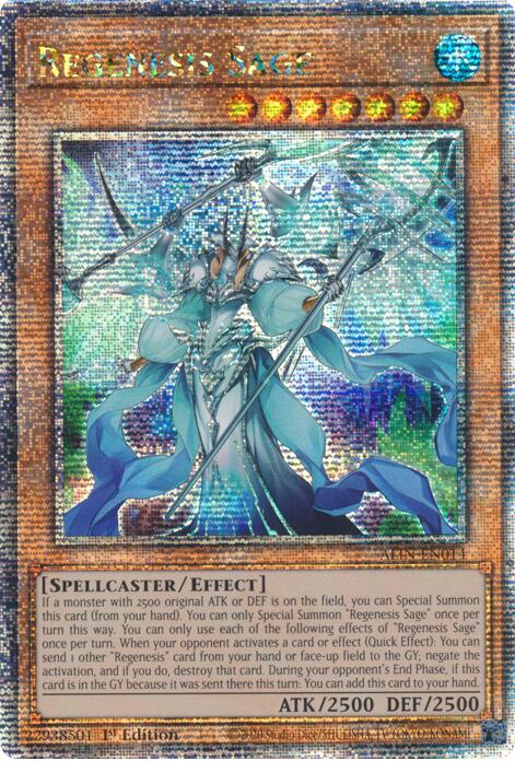 Regenesis Sage [ALIN-EN014] Quarter Century Secret Rare | Jomio and Rueliete's Cards and Comics