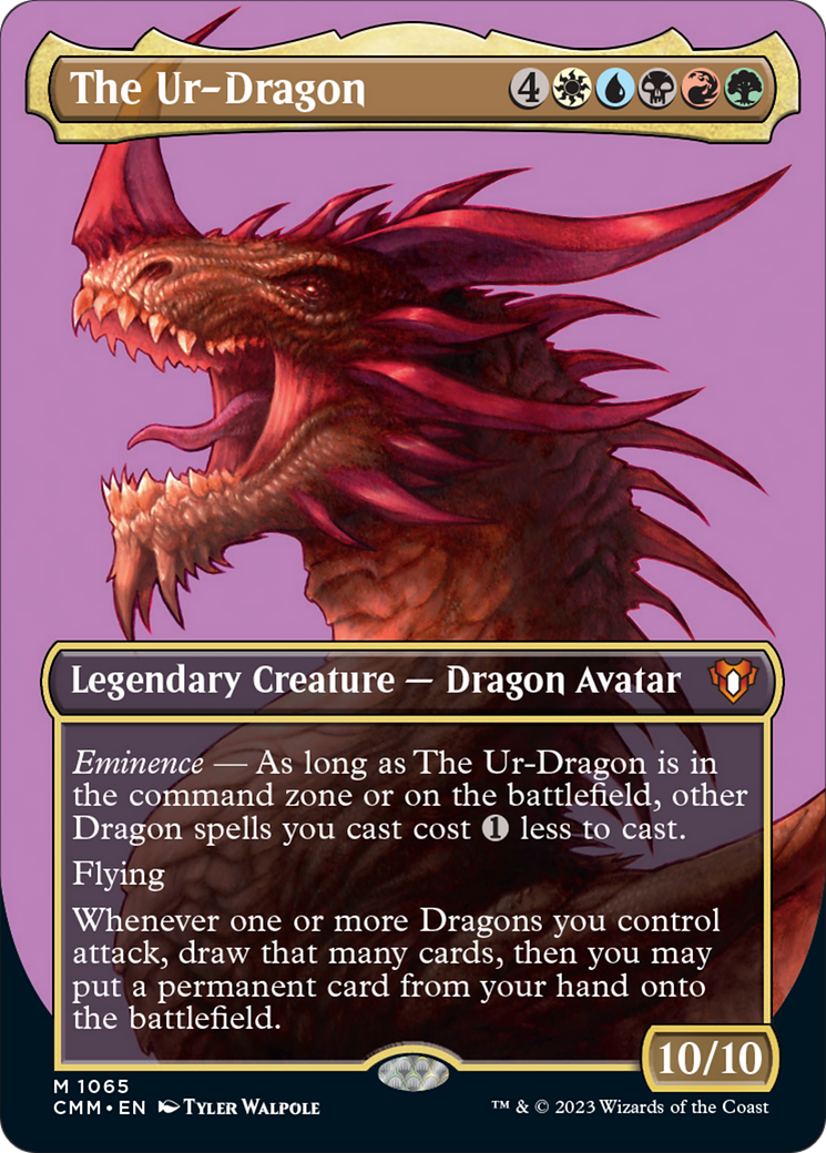 The Ur-Dragon (Borderless Textured Foil Frame Break) [Commander Masters] | Jomio and Rueliete's Cards and Comics