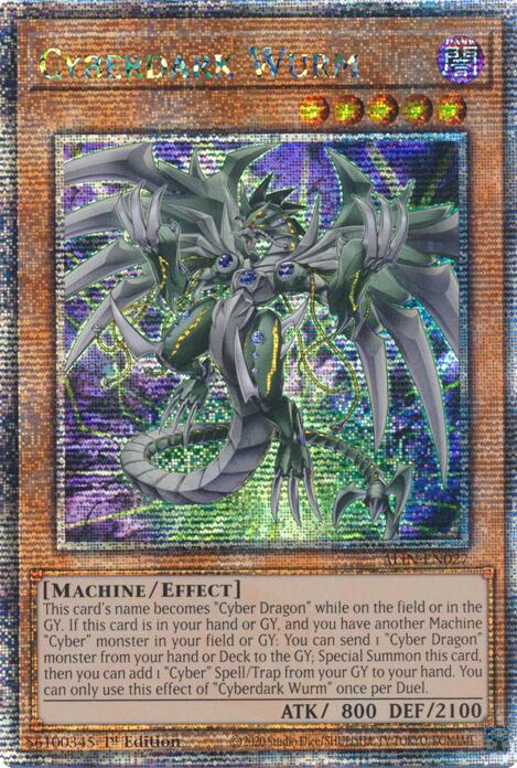 Cyberdark Wurm [ALIN-EN027] Quarter Century Secret Rare | Jomio and Rueliete's Cards and Comics