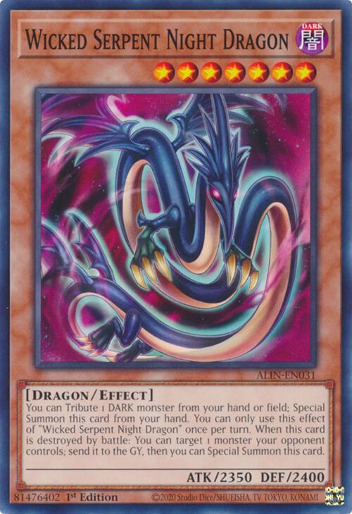 Wicked Serpent Night Dragon [ALIN-EN031] Common | Jomio and Rueliete's Cards and Comics