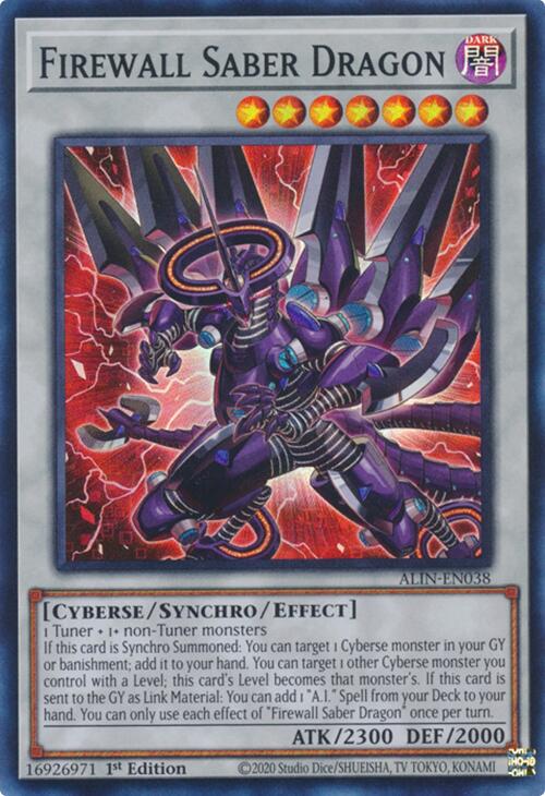 Firewall Saber Dragon [ALIN-EN038] Super Rare | Jomio and Rueliete's Cards and Comics