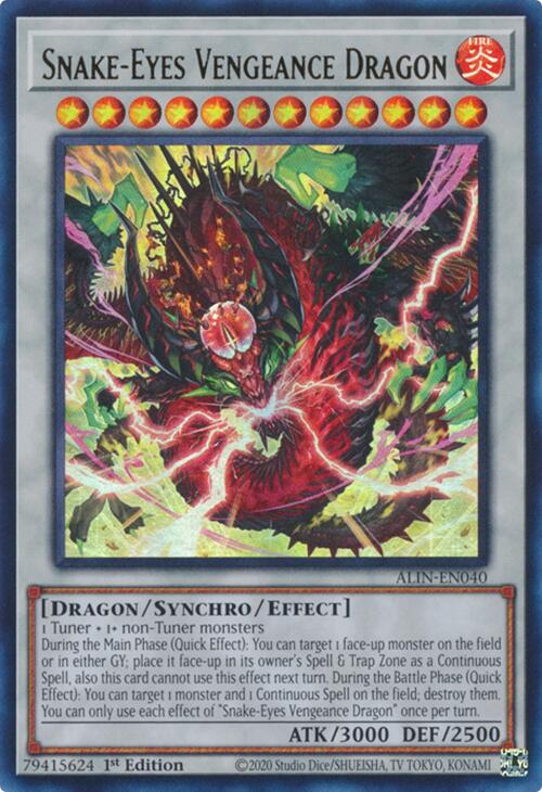 Snake-Eyes Vengeance Dragon [ALIN-EN040] Ultra Rare | Jomio and Rueliete's Cards and Comics