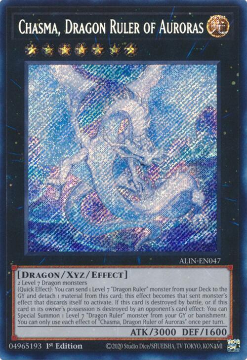 Chasma, Dragon Ruler of Auroras [ALIN-EN047] Secret Rare | Jomio and Rueliete's Cards and Comics