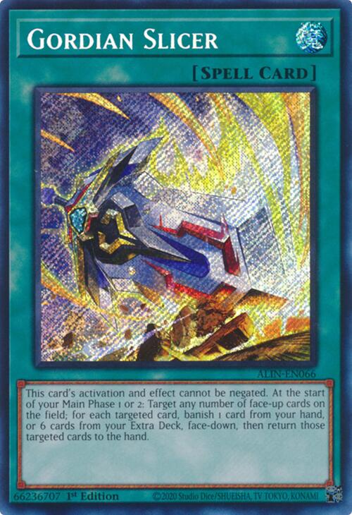 Gordian Slicer [ALIN-EN066] Secret Rare | Jomio and Rueliete's Cards and Comics