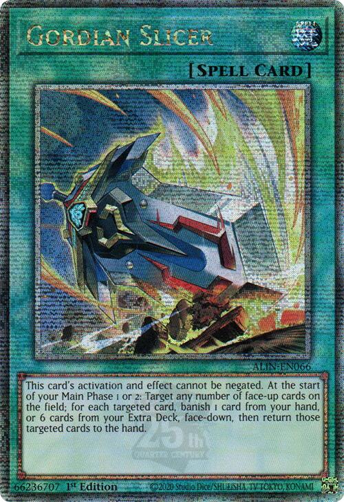 Gordian Slicer [ALIN-EN066] Quarter Century Secret Rare | Jomio and Rueliete's Cards and Comics