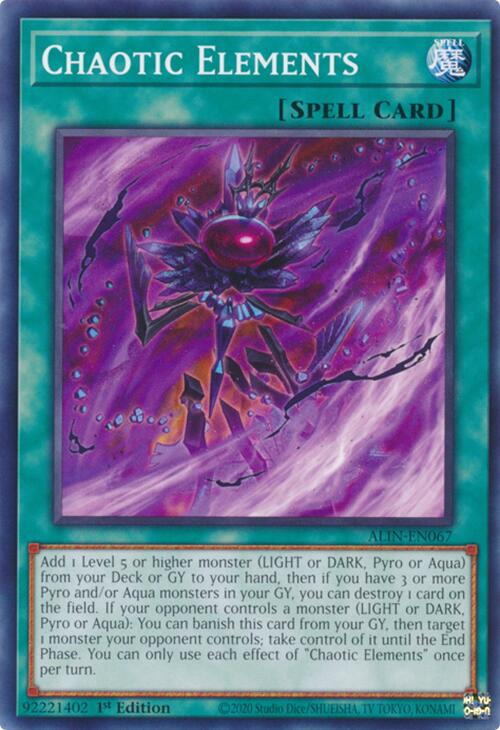 Chaotic Elements [ALIN-EN067] Common | Jomio and Rueliete's Cards and Comics