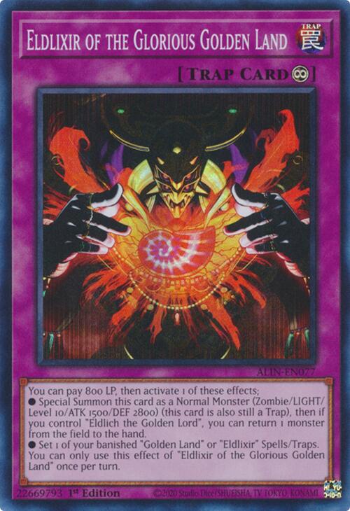 Eldlixir of the Glorious Golden Land [ALIN-EN077] Super Rare | Jomio and Rueliete's Cards and Comics