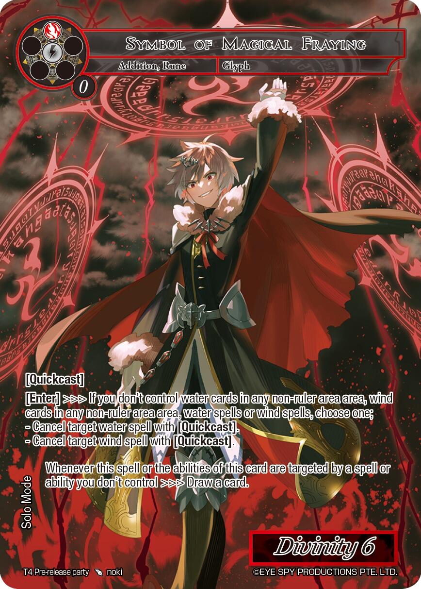 Symbol of Magical Fraying (T4 Pre-release Party) [Promo Cards] | Jomio and Rueliete's Cards and Comics