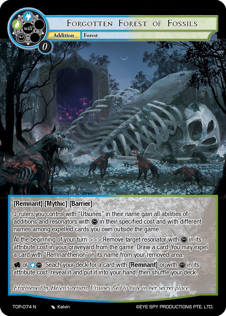 Forgotten Forest of Fossils (TOP-074 N) [Ten Oaths of Protopaterpolis' War] | Jomio and Rueliete's Cards and Comics