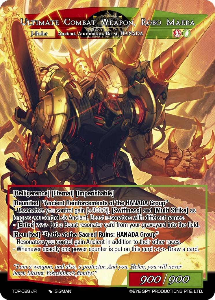 Robo Maeda, HANADA Group's Undercover Boss // Ultimate Combat Weapon, Robo Maeda (TOP-088 JR) [Ten Oaths of Protopaterpolis' War] | Jomio and Rueliete's Cards and Comics