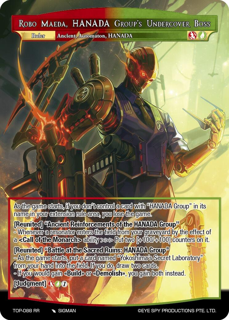 Robo Maeda, HANADA Group's Undercover Boss // Ultimate Combat Weapon, Robo Maeda (TOP-088 JR) [Ten Oaths of Protopaterpolis' War] | Jomio and Rueliete's Cards and Comics