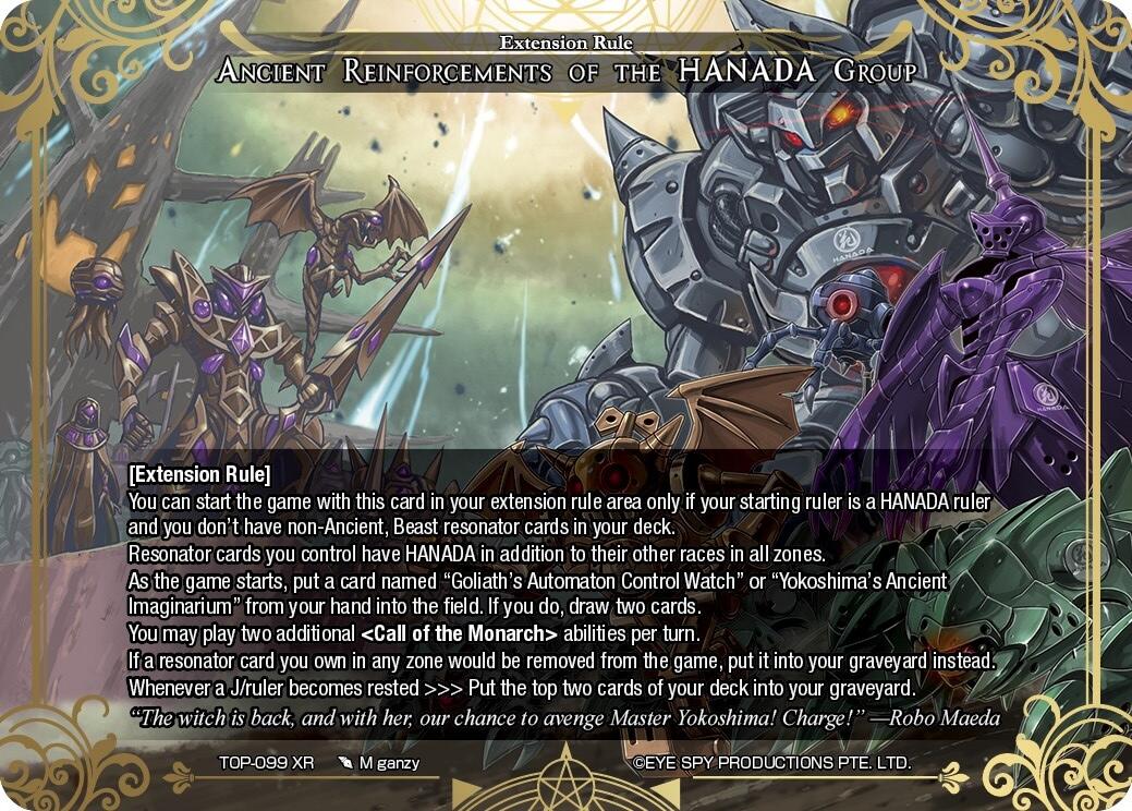 Ancient Reinforcements of the HANADA Group (TOP-099 XR) [Ten Oaths of Protopaterpolis' War] | Jomio and Rueliete's Cards and Comics