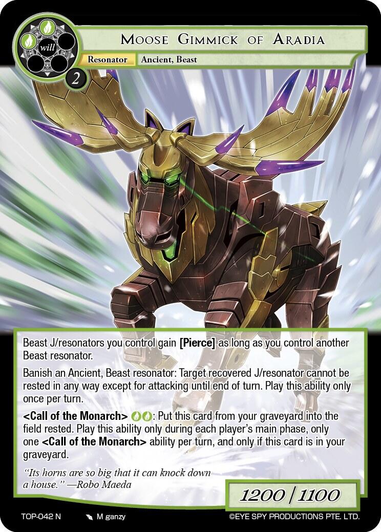 Moose Gimmick of Aradia (TOP-042 N) [Ten Oaths of Protopaterpolis' War] | Jomio and Rueliete's Cards and Comics