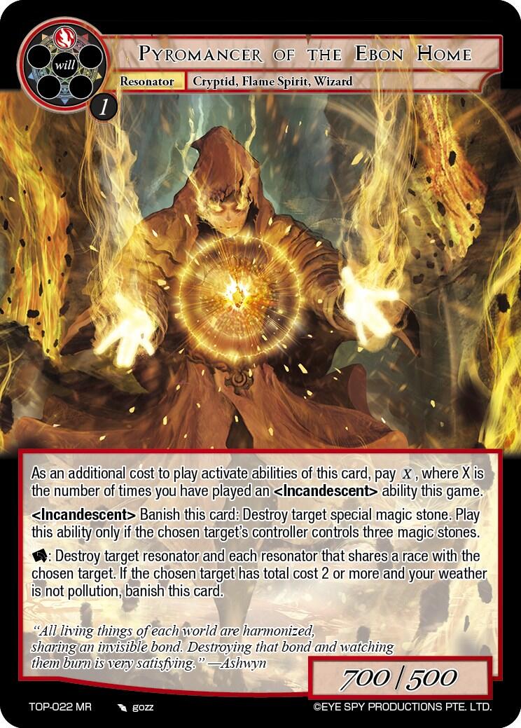 Pyromancer of the Ebon Home (TOP-022 MR) [Ten Oaths of Protopaterpolis' War] | Jomio and Rueliete's Cards and Comics