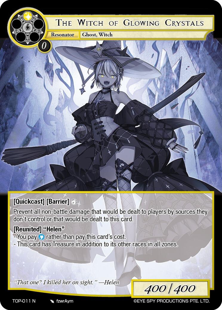 The Witch of Glowing Crystals (TOP-011 N) [Ten Oaths of Protopaterpolis' War] | Jomio and Rueliete's Cards and Comics