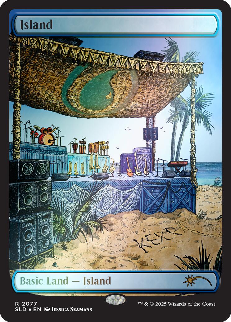 Island (2077) (Rainbow Foil) [Secret Lair Drop Series] | Jomio and Rueliete's Cards and Comics