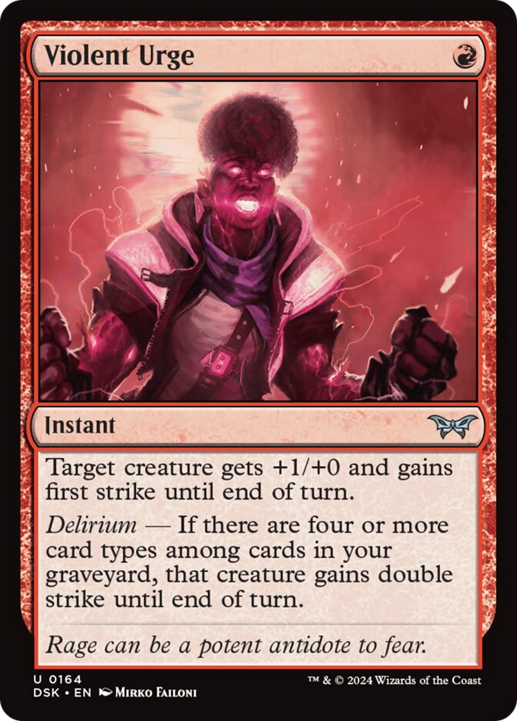 Violent Urge [Duskmourn: House of Horror] | Jomio and Rueliete's Cards and Comics