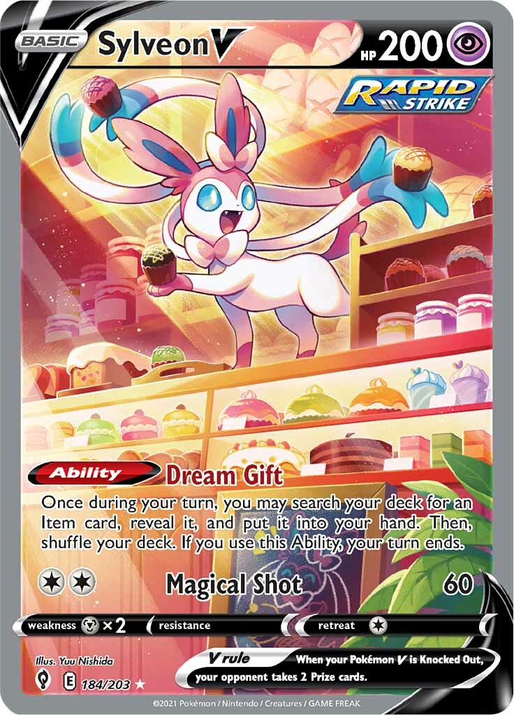 Sylveon V (184/203) [Sword & Shield: Evolving Skies] | Jomio and Rueliete's Cards and Comics