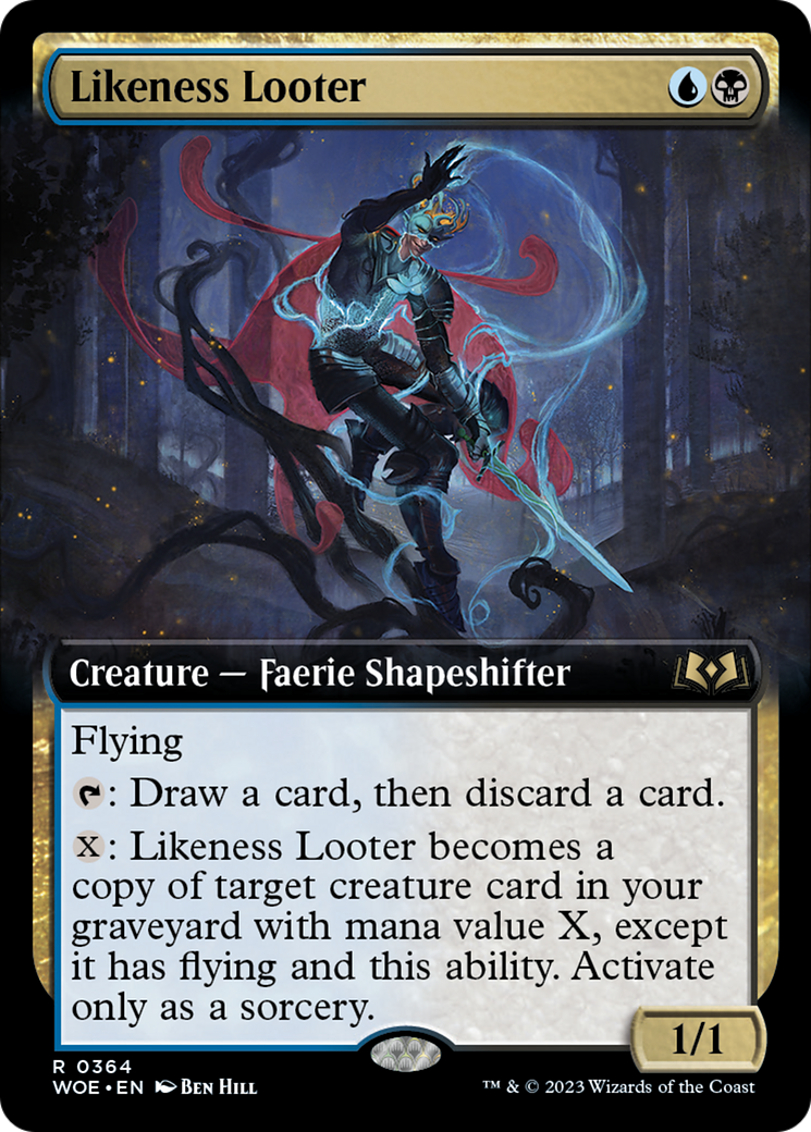 Likeness Looter (Extended Art) [Wilds of Eldraine] | Jomio and Rueliete's Cards and Comics