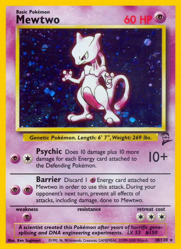 Mewtwo (10/130) [Base Set 2] | Jomio and Rueliete's Cards and Comics