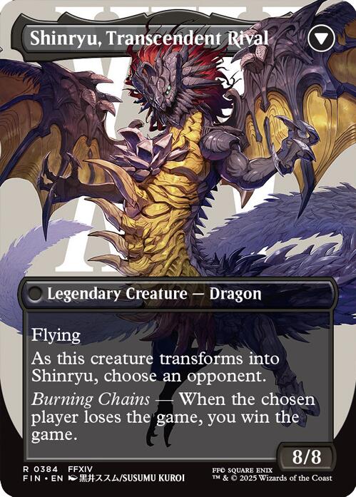 Zenos yae Galvus // Shinryu, Transcendent Rival (Borderless) [FINAL FANTASY] | Jomio and Rueliete's Cards and Comics