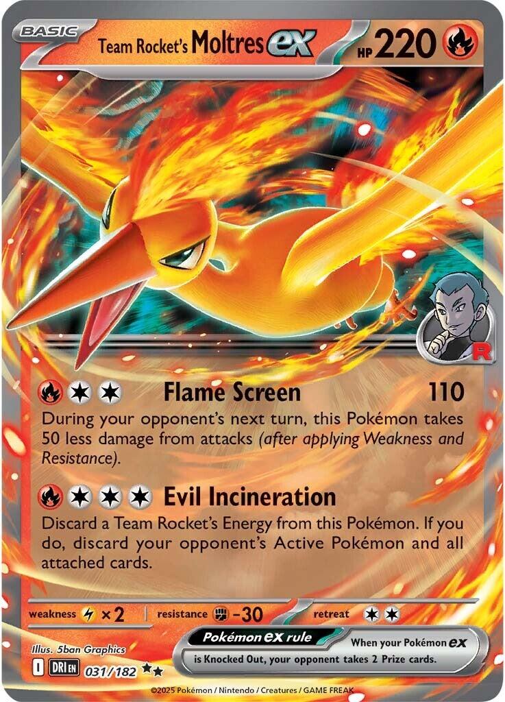 Team Rocket's Moltres ex (031/182) [Scarlet & Violet: Destined Rivals] | Jomio and Rueliete's Cards and Comics