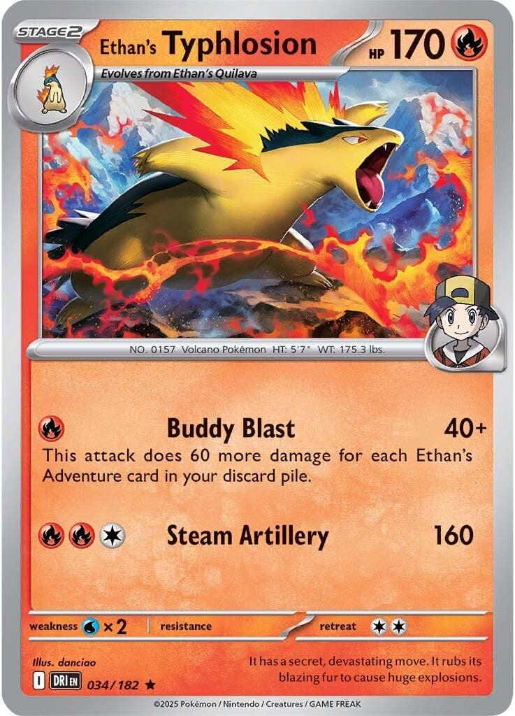 Ethan's Typhlosion (034/182) [Scarlet & Violet: Destined Rivals] | Jomio and Rueliete's Cards and Comics