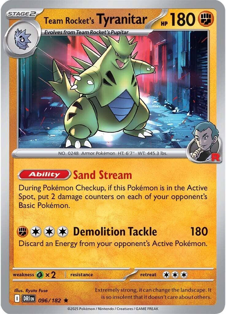 Team Rocket's Tyranitar (096/182) [Scarlet & Violet: Destined Rivals] | Jomio and Rueliete's Cards and Comics