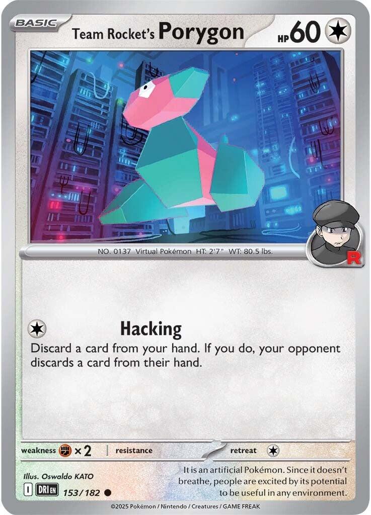 Team Rocket's Porygon (153/182) [Scarlet & Violet: Destined Rivals] | Jomio and Rueliete's Cards and Comics