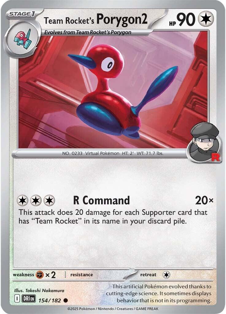 Team Rocket's Porygon2 (154/182) [Scarlet & Violet: Destined Rivals] | Jomio and Rueliete's Cards and Comics