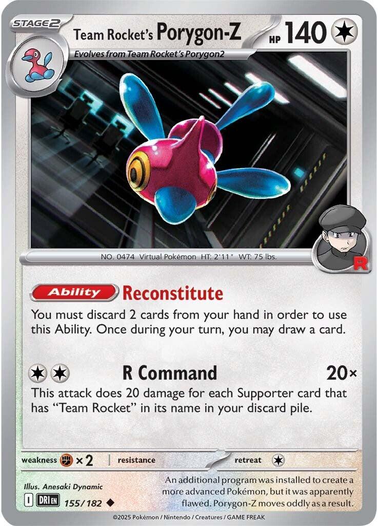 Team Rocket's Porygon-Z (155/182) [Scarlet & Violet: Destined Rivals] | Jomio and Rueliete's Cards and Comics