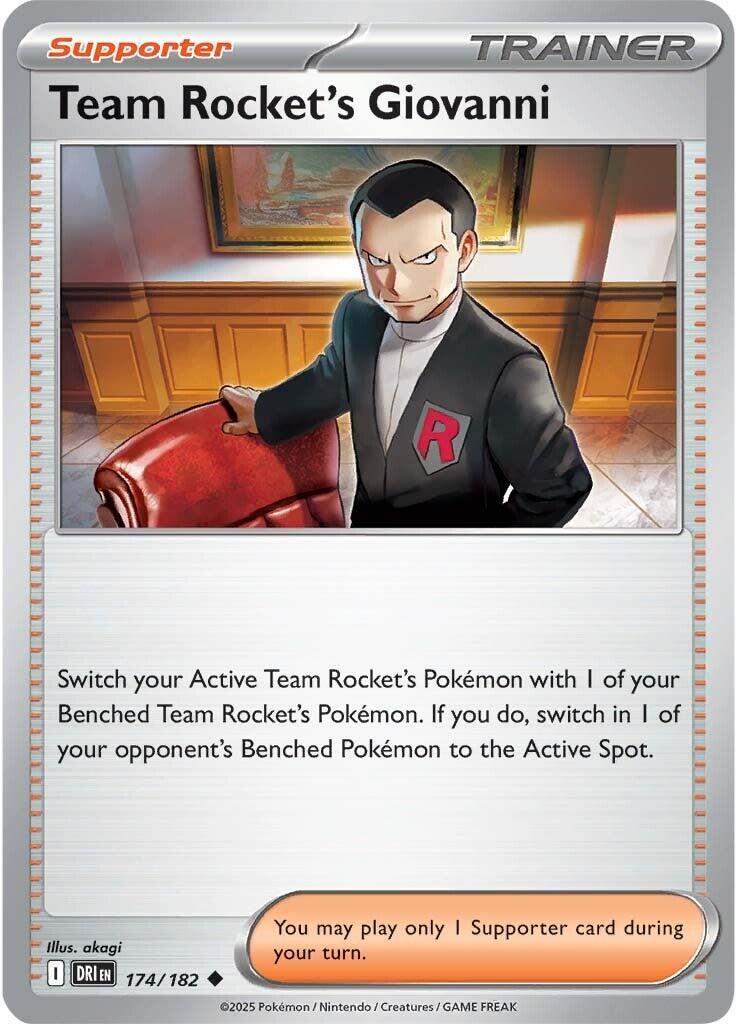 Team Rocket's Giovanni (174/182) [Scarlet & Violet: Destined Rivals] | Jomio and Rueliete's Cards and Comics